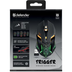 MYSZ DEFENDER GM-934 TRIGGER OPTIC RF BEZPRZEWODOWA 3200dpi 7P